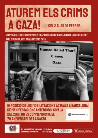 Exposició: Aturem els crims a Gaza!